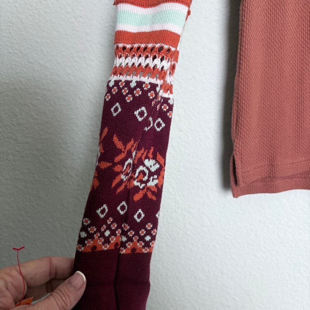 We The Free Long Sleeve Thermal Top Waffle Knit Pattern Cuffs Sm GORPCORE - Picture 6 of 6